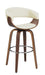 Zion Upholstered Swivel Bar Stool Walnut and Ecru - Furniture Land (Milwaukee, WI)