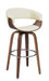 Zion Upholstered Swivel Bar Stool Walnut and Ecru - Furniture Land (Milwaukee, WI)