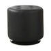 Bowman Round Upholstered Ottoman Black - Furniture Land (Milwaukee, WI)