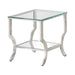 Saide Square End Table with Mirrored Shelf Chrome - Furniture Land (Milwaukee, WI)