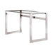 Hartford Glass Top Writing Desk Chrome - Furniture Land (Milwaukee, WI)