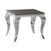 Luna Square End Table Chrome and Black - Furniture Land (Milwaukee, WI)