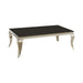 Luna Rectangular Coffee Table Chrome and Black - Furniture Land (Milwaukee, WI)