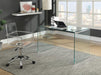 Ripley Glass Writing Desk Clear - Furniture Land (Milwaukee, WI)
