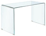 Ripley Glass Writing Desk Clear - Furniture Land (Milwaukee, WI)