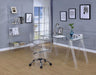 Amaturo Office Chair with Casters Clear and Chrome - Furniture Land (Milwaukee, WI)