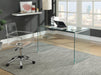 Amaturo Office Chair with Casters Clear and Chrome - Furniture Land (Milwaukee, WI)