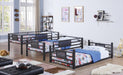 Rogen Twin Triple Bunk Bed Dark Bronze - Furniture Land (Milwaukee, WI)