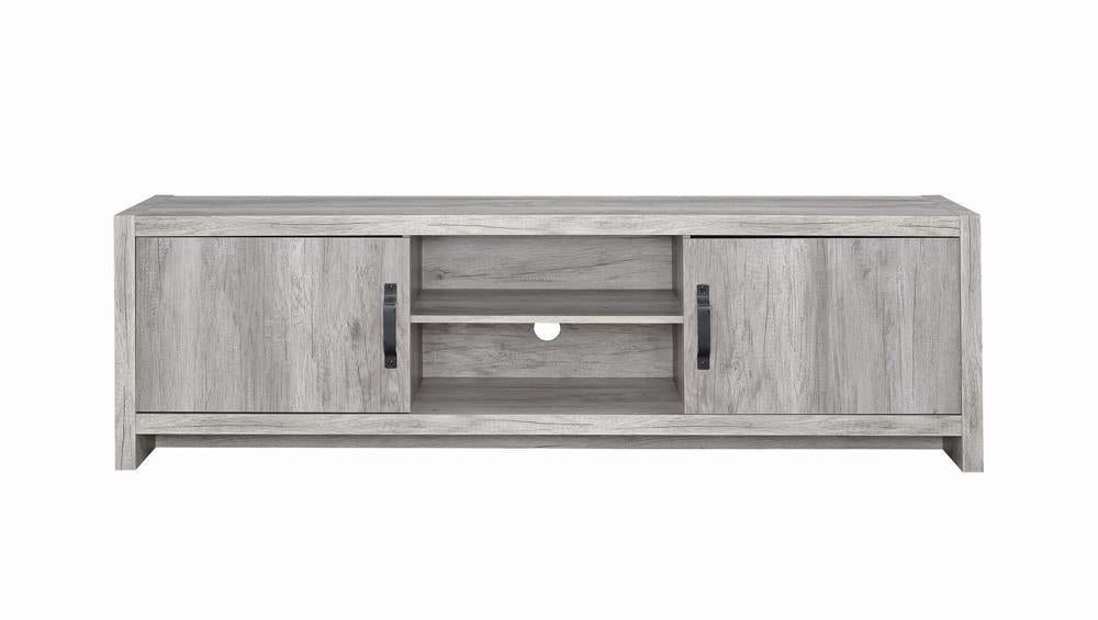 Burke 2-drawer TV Console Grey Driftwood - Furniture Land (Milwaukee, WI)
