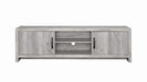 Burke 2-drawer TV Console Grey Driftwood - Furniture Land (Milwaukee, WI)
