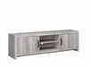 Burke 2-drawer TV Console Grey Driftwood - Furniture Land (Milwaukee, WI)