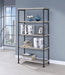 Analiese 4-shelf Open Bookcase Grey Driftwood - Furniture Land (Milwaukee, WI)