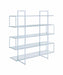 Elmer 5-shelf Bookcase Chrome and Clear - Furniture Land (Milwaukee, WI)