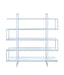 Elmer 5-shelf Bookcase Chrome and Clear - Furniture Land (Milwaukee, WI)