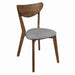 Alfredo Upholstered Dining Chairs Grey and Natural Walnut (Set of 2) - Furniture Land (Milwaukee, WI)