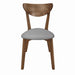 Alfredo Upholstered Dining Chairs Grey and Natural Walnut (Set of 2) - Furniture Land (Milwaukee, WI)