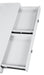 Gemma 2-drawer Writing Desk Glossy White and Chrome - Furniture Land (Milwaukee, WI)