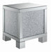 Gillian Square End Table Silver and Clear Mirror - Furniture Land (Milwaukee, WI)