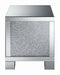 Gillian Square End Table Silver and Clear Mirror - Furniture Land (Milwaukee, WI)
