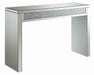 Gillian Rectangular Sofa Table Silver and Clear Mirror - Furniture Land (Milwaukee, WI)