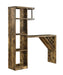 Belvedere 5-shelf Bar Table Storage Antique Nutmeg - Furniture Land (Milwaukee, WI)