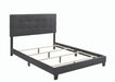 Mapes Tufted Upholstered Eastern King, Queen, Twin & Full Bed Charcoal & Grey - Furniture Land (Milwaukee, WI)