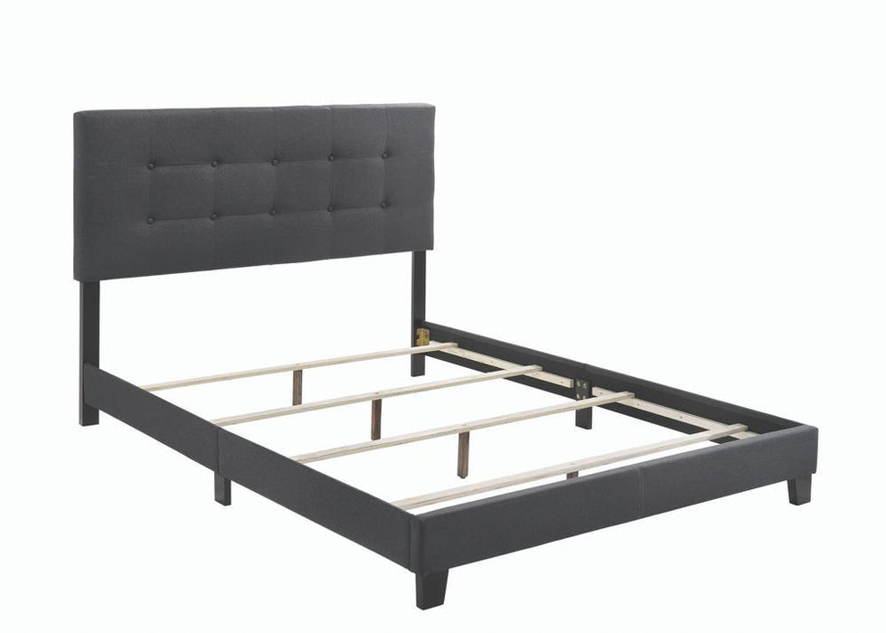 Mapes Tufted Upholstered Eastern King, Queen, Twin & Full Bed Charcoal & Grey - Furniture Land (Milwaukee, WI)
