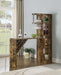 Belvedere 5-shelf Bar Table Storage Antique Nutmeg - Furniture Land (Milwaukee, WI)