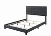 Mapes Tufted Upholstered Eastern King, Queen, Twin & Full Bed Charcoal & Grey - Furniture Land (Milwaukee, WI)