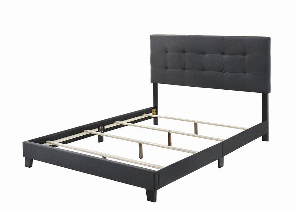 Mapes Tufted Upholstered Eastern King, Queen, Twin & Full Bed Charcoal & Grey - Furniture Land (Milwaukee, WI)