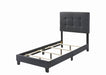 Mapes Tufted Upholstered Eastern King, Queen, Twin & Full Bed Charcoal & Grey - Furniture Land (Milwaukee, WI)