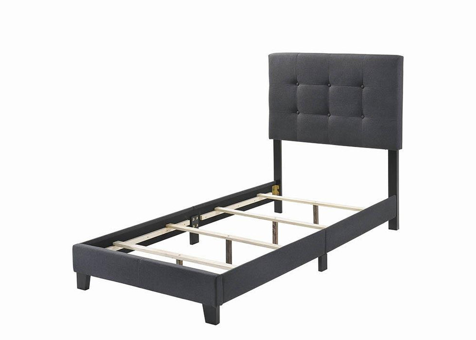 Mapes Tufted Upholstered Eastern King, Queen, Twin & Full Bed Charcoal & Grey - Furniture Land (Milwaukee, WI)