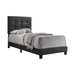 Mapes Tufted Upholstered Eastern King, Queen, Twin & Full Bed Charcoal & Grey - Furniture Land (Milwaukee, WI)