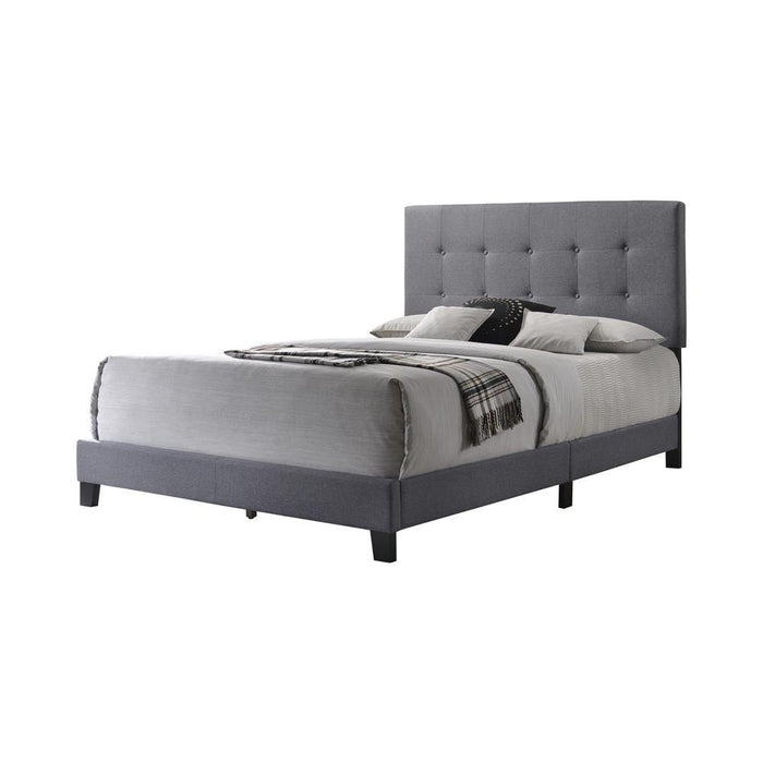 Mapes Tufted Upholstered Eastern King, Queen, Twin & Full Bed Charcoal & Grey - Furniture Land (Milwaukee, WI)