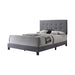 Mapes Tufted Upholstered Eastern King, Queen, Twin & Full Bed Charcoal & Grey - Furniture Land (Milwaukee, WI)