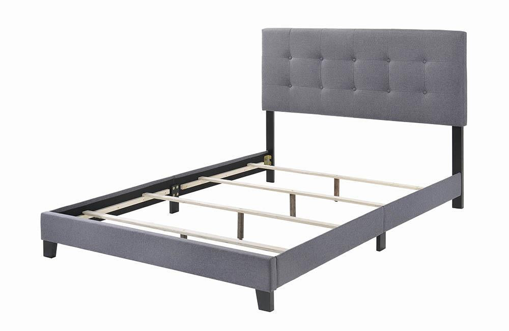 Mapes Tufted Upholstered Eastern King, Queen, Twin & Full Bed Charcoal & Grey - Furniture Land (Milwaukee, WI)