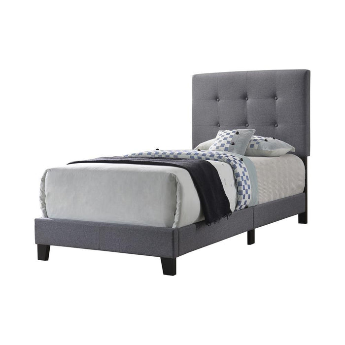Mapes Tufted Upholstered Eastern King, Queen, Twin & Full Bed Charcoal & Grey - Furniture Land (Milwaukee, WI)