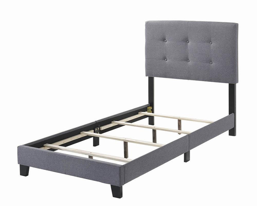 Mapes Tufted Upholstered Eastern King, Queen, Twin & Full Bed Charcoal & Grey - Furniture Land (Milwaukee, WI)