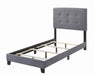 Mapes Tufted Upholstered Eastern King, Queen, Twin & Full Bed Charcoal & Grey - Furniture Land (Milwaukee, WI)