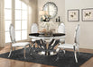 Anchorage Oval Back Side Chairs Cream and Chrome (Set of 2) - Furniture Land (Milwaukee, WI)