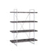 Grimma 4-shelf Bookcase Rustic Grey Herringbone - Furniture Land (Milwaukee, WI)