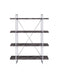 Grimma 4-shelf Bookcase Rustic Grey Herringbone - Furniture Land (Milwaukee, WI)