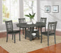 Lavon Dining Table with Storage Medium Grey - Furniture Land (Milwaukee, WI)