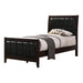 Carlton Full & Twin Upholstered Panel Bed Cappuccino and Black - Furniture Land (Milwaukee, WI)