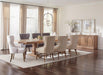 Florence Double Pedestal Dining Table Rustic Smoke - Furniture Land (Milwaukee, WI)