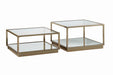 Renee 2-piece Square Occasional Set Rose Brass - Furniture Land (Milwaukee, WI)