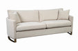 Corliss Upholstered Arched Arms Sofa Beige - Furniture Land (Milwaukee, WI)