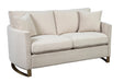 Corliss Upholstered Arched Arms Loveseat Beige - Furniture Land (Milwaukee, WI)
