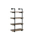 Elmcrest 24-inch Wall Shelf Black and Rustic Oak - Furniture Land (Milwaukee, WI)