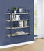 Elmcrest 40-inch Wall Shelf Black and Grey Driftwood - Furniture Land (Milwaukee, WI)